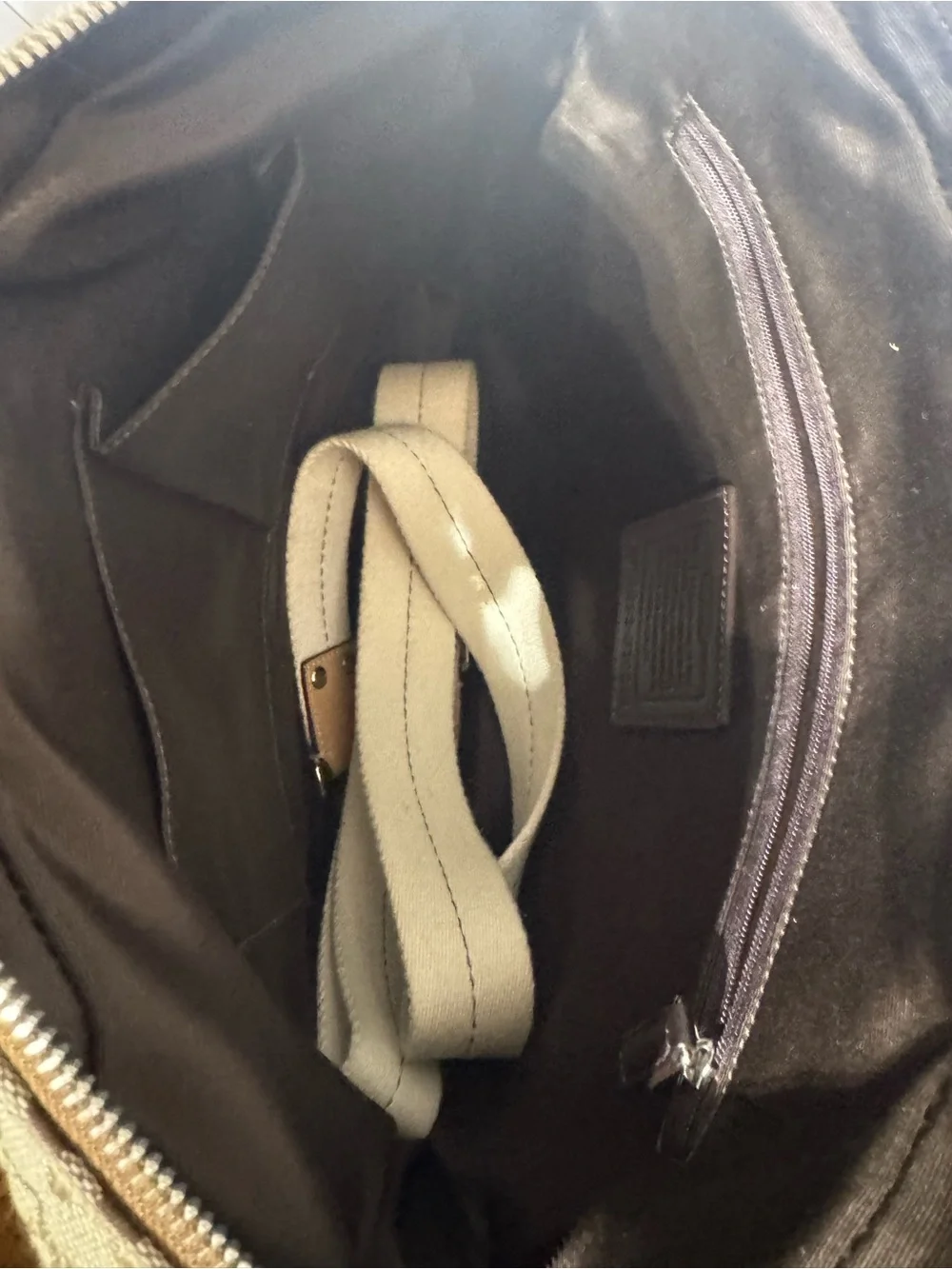 Coach Vintage Brown/Tan Signature Laptop Satchel